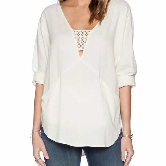 Free People Tops - Free People Just Crusin Pullover Linen Top Large